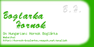 boglarka hornok business card